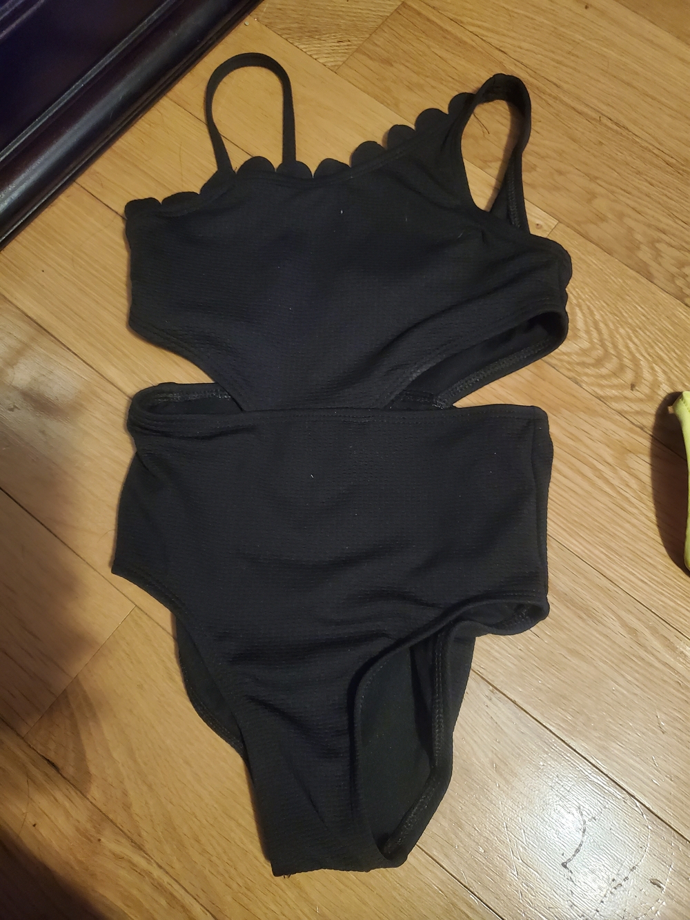 art class Black Scallop Trim One-Piece Swimsuit